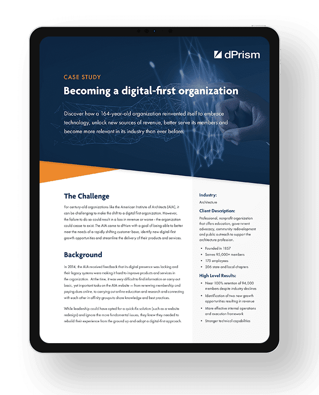 Becoming a Digital First Organization Case Study on ipad